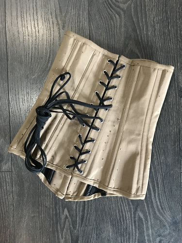 Scandals Taupe Satin Corset